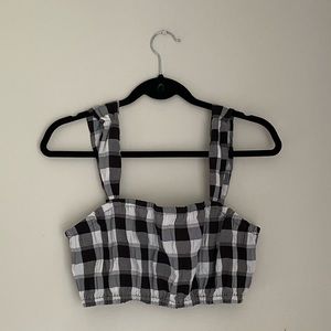 Plaid Kendall and Kylie Cropped Top